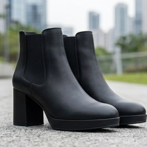 Monochrome Platform Court Shoes